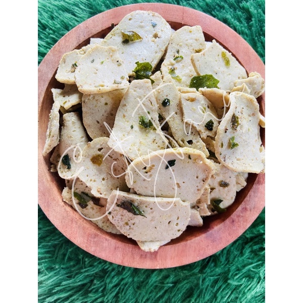 

basreng bulat pipih original daun jeruk
