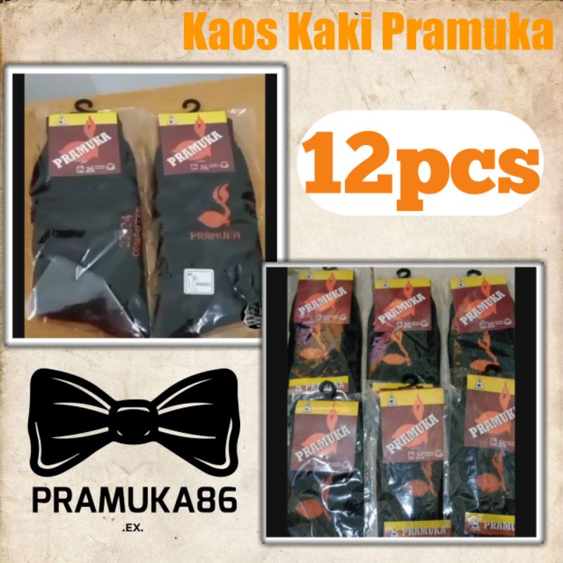 (12pcs) Kaos Kaki Pramuka SD-SMP-SMA