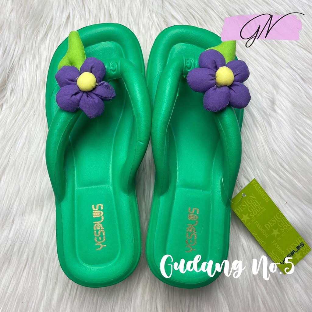 GN-8211-1 Sandal Jepit Jelly Anti Slip Sandal Wanita Korean Style Import Rubber