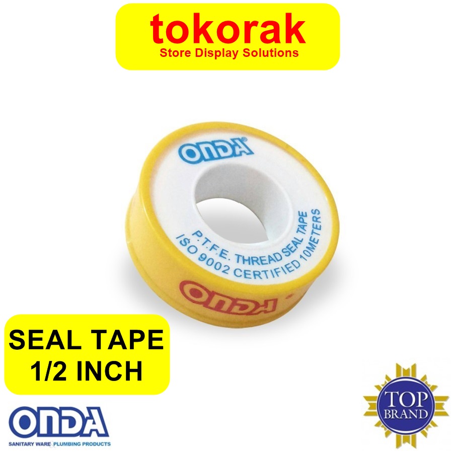 SEAL TAPE 1/2 INCH 10 METER ONDA SEALTAPE PIPA ISOLASI KRAN 1/2&quot;