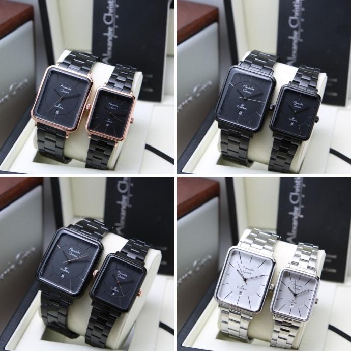 [ ORIGINAL ] Jam Tangan Couple Alexandre Christie 8662 AC 8662 Rantai