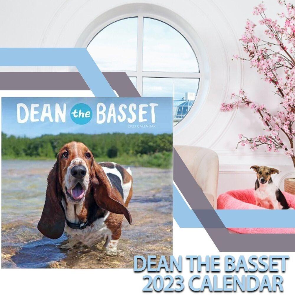 R-flower Dean The Basset Creatives Adorable Pet Dog Hanging Calendar Kalender Rumah Kantor