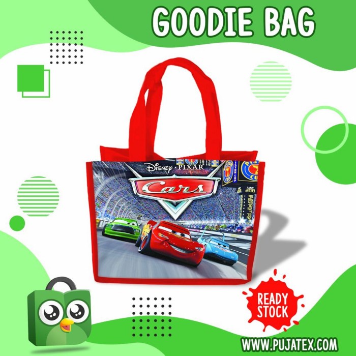 

goodie bag gambar Cars, untuk ultah anak, sovenir dll, Ready stok