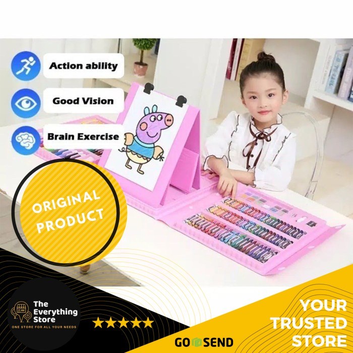 

Alat Menggambar & Mewarnai Lengkap Painting Tools Colouring 208 Set