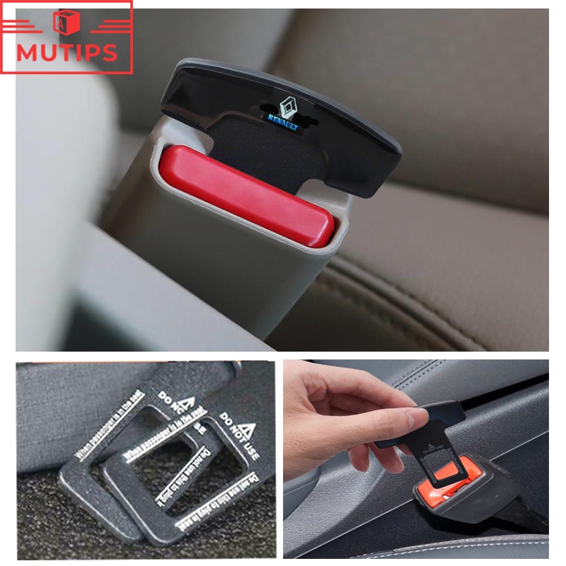 Renault 1/2Pcs Klip Gesper Sabuk Pengaman Pengaman Pengaman Mobil Metal Hard Plug Alarm Stopper Menghilangkan Suara Untuk Kemoceng Megane 2amplaso Kwid Clio Fluence Logan Captur Scenic