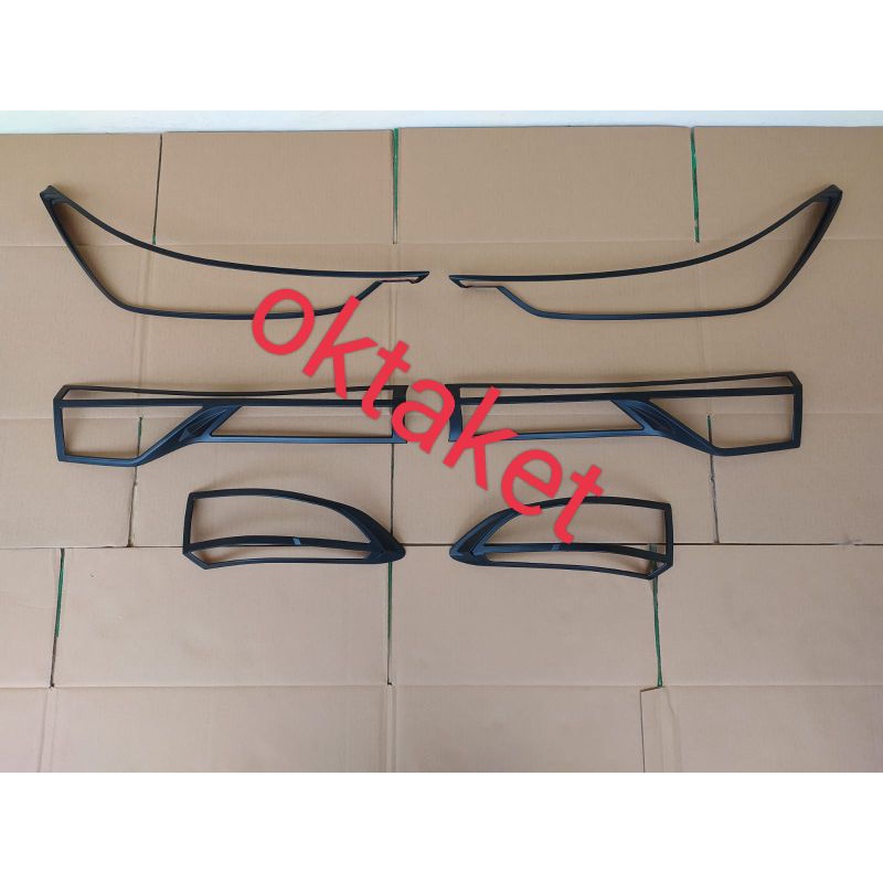 paket garnish depan belakang Honda HRV 2022 2023 hitam Chrome Carbon