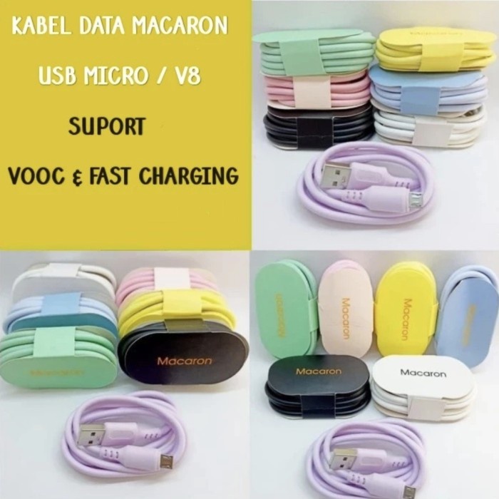 Kabel Data Charge TYPE C / MIRCO USB Data Cable Macaron Fast Charging