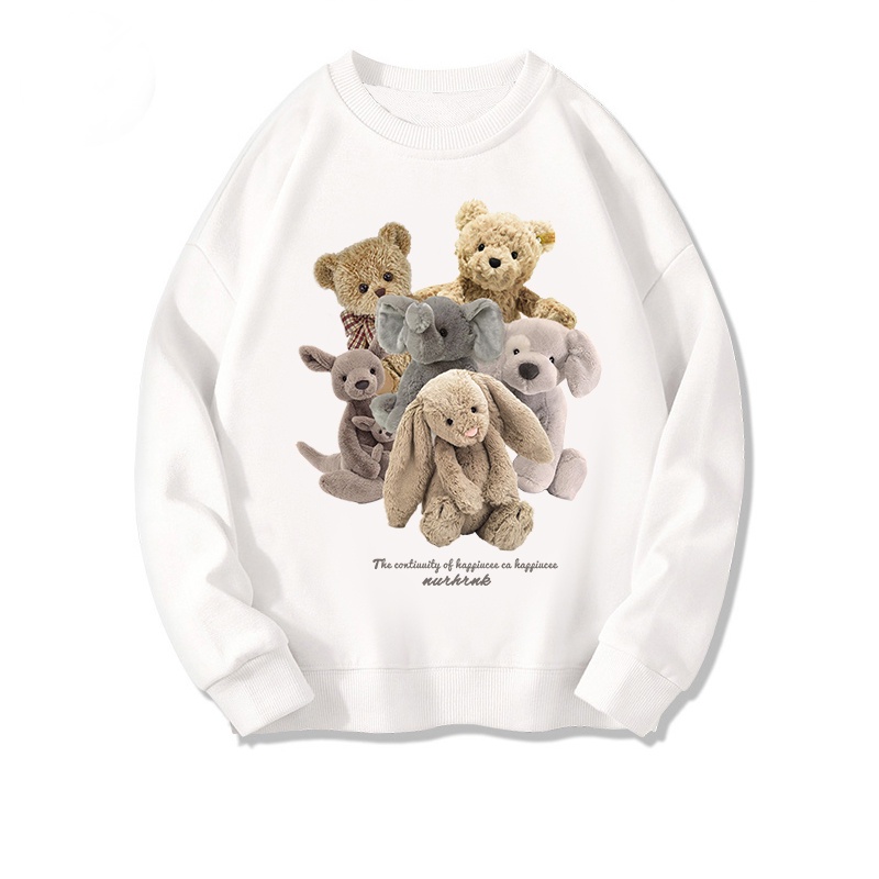 [chaoo.id]Sweater Oversize Teddy Bear Unisex Sweater Saku Boneka Beruang Lucu Unik Berkualitas Oversize Korean Style