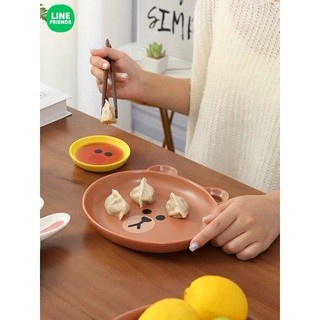 Buruan serbu] (A0181) Set piring saos sambal line friends/ Line friends 3D plate set