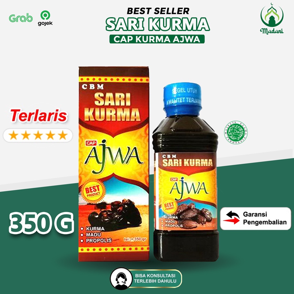 

Sari Kurma + Propolis + Madu Cap Ajwa 350g