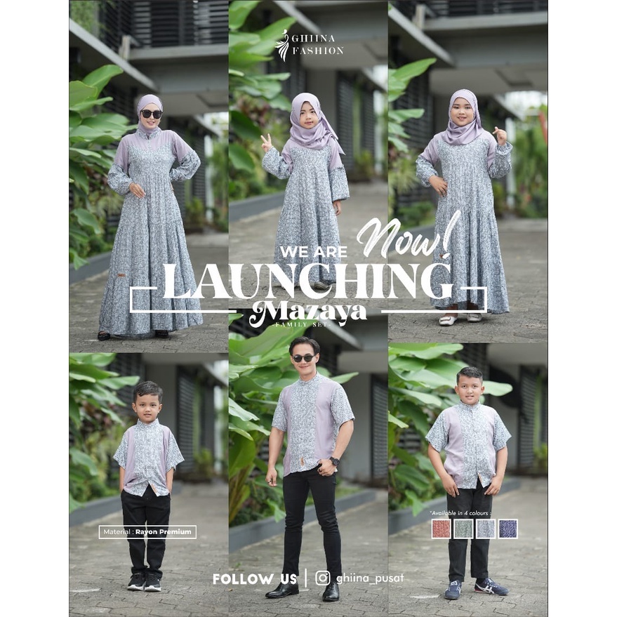 NEW COLLECTION SARIMBIT FAMILY BY GHIINA FASHION MAZAYA FAMILY SET