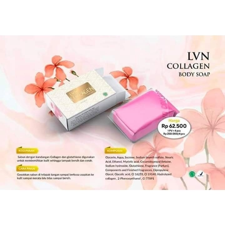 SABUN PEMUTIH DAN PENCERAH KULIT ORIGINAL LVN COLLAGEN BPOM