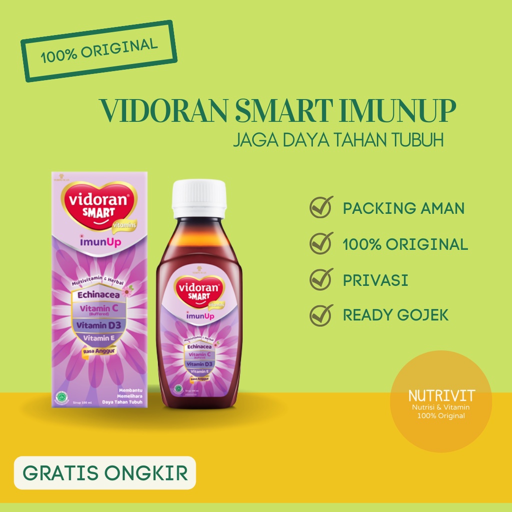 VIDORAN SMART VITAMIN IMUN UP 100 ml rasa anggur