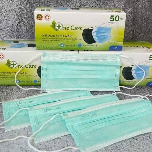 MASKER MEDIS BEDAH KARET EARLOOP ONE CARE 3 PLY WARNA HIJAU SENSI t-geraisehat18 Diminati Banget