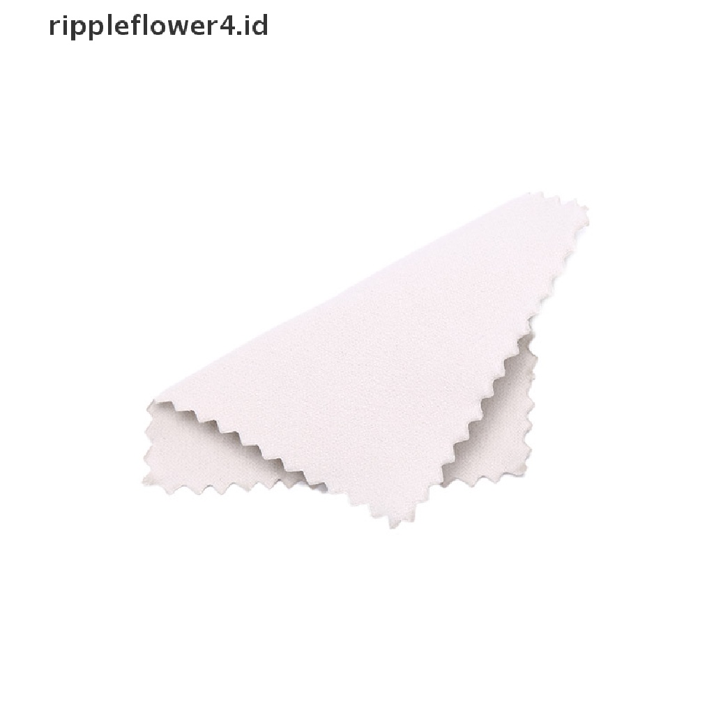 {rippleflower4.id} 50pcs Silver Polishing Cloth Cleaner Pembersih Perhiasan Kain Anti Noda Alat~