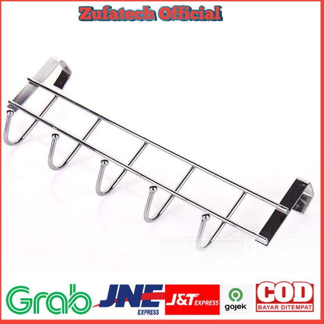 DIVV Gantungan Organizer Rak Dapur 5 Hook - I163 - Silver