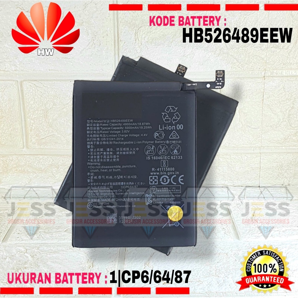 Baterai Battery Original HB526489EEW / HB526489ECW For Tipe HP Honor 9A - MOA-LX9N &amp; Honor PLAY 9A - M0A-AL00 &amp; Huawei Y6P - MED-LX9 - MED-LX49 - MED-LX9N &amp; ENJOY 10E , MED-AL00 - MED-TL00