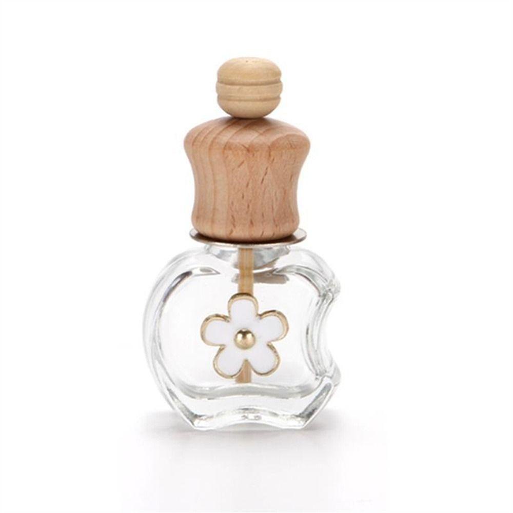 Lanfy Botol Parfum Mobil Dekorasi Mobil Botol Kaca Kosong Bening Daisy Flower Perfume Bottle Clip Fragrance Bottle