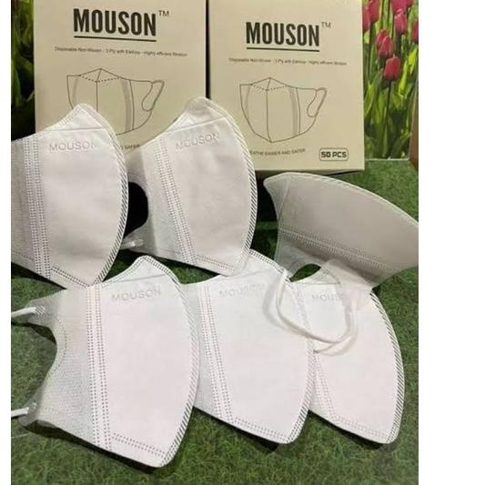 ₦ Masker Duckbill Mouson Hitam / Duckbill Mouson Putih isi 50 pcs ⇒