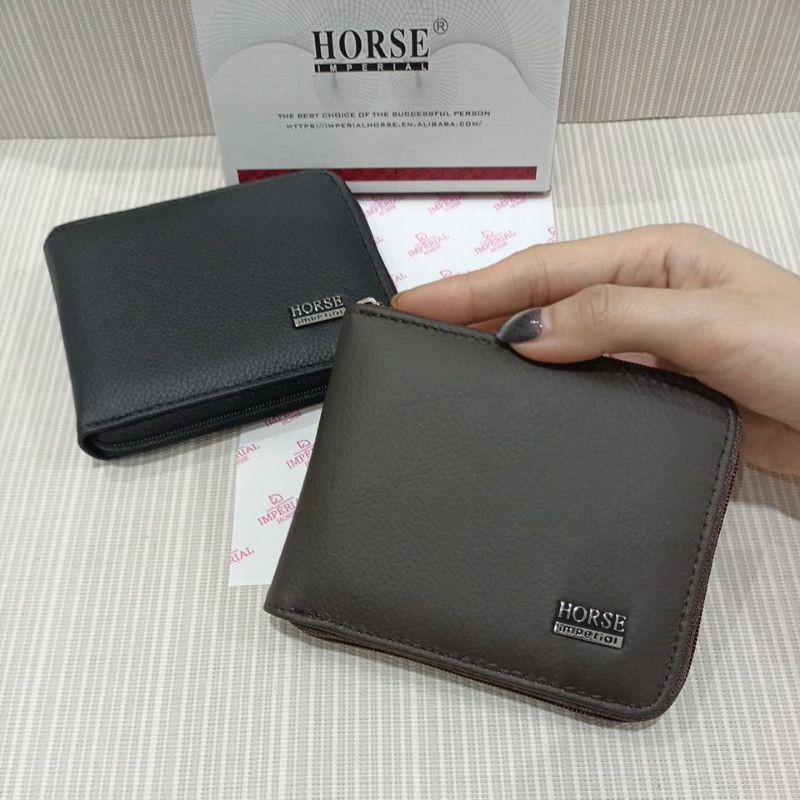 Dompet kulit pria imperial horse full zipper #024