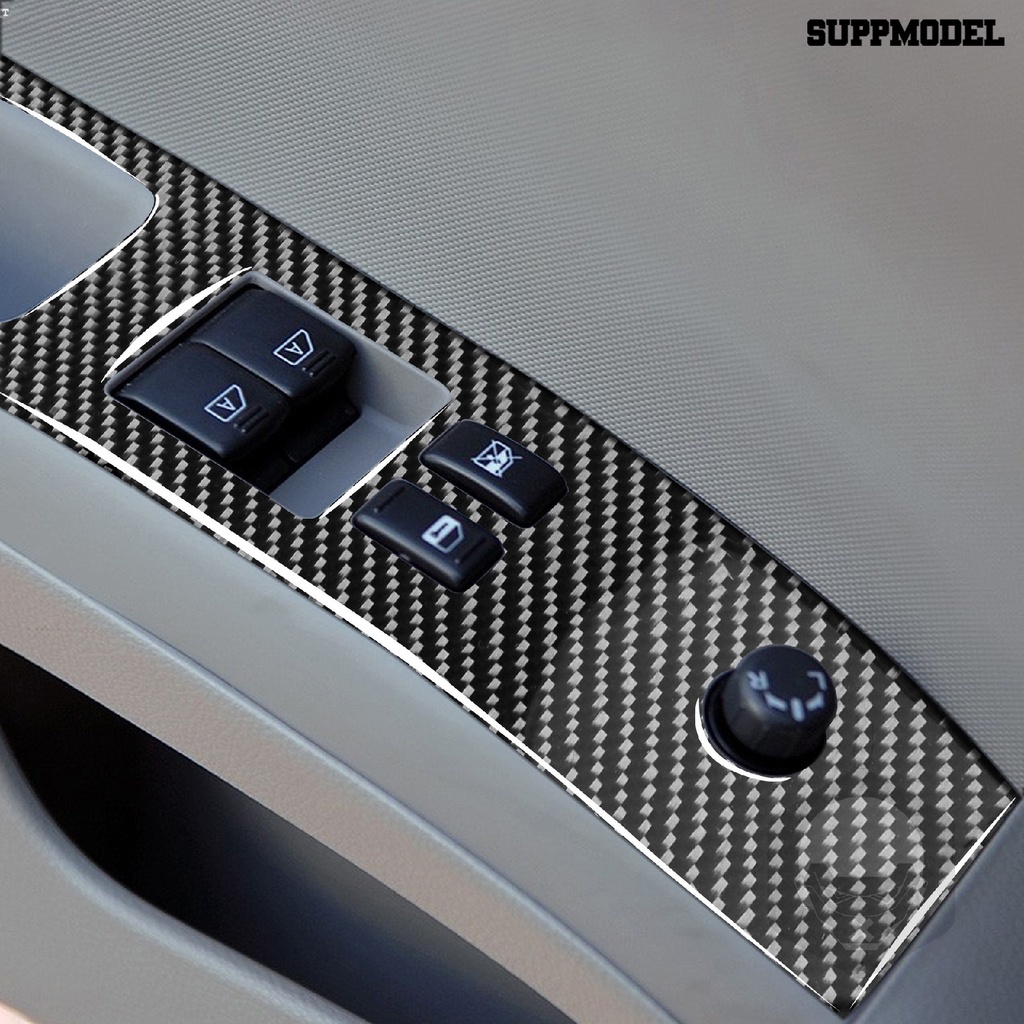 [Dekorasi] Saklar Pengangkat Jendela Mobil Serat Karbon Perekat Diri Decals Dekoratif Stiker Cover Trims Untuk Nissan 350Z