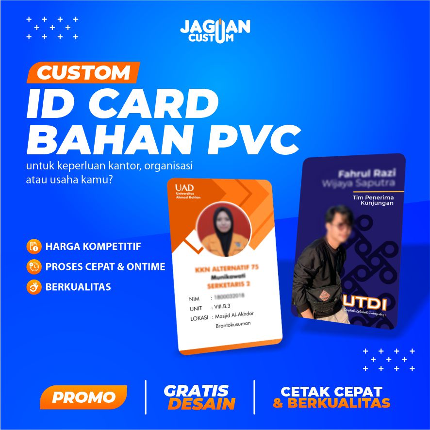 Jual Cetak Id Card Pvc Kartu Member Cetak Kartu Anggota Pelajar