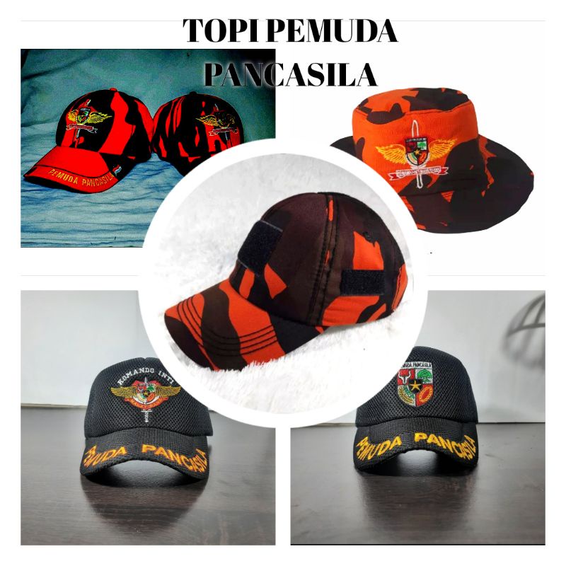 Jual Cod Bayar Ditempat Topi Pemuda Pancasila Atribut Pemuda Pancasila Terbaru Logo Bordir