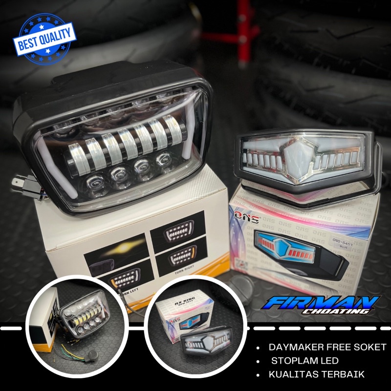 Lampu Daymaker set stoplam variasi model ori free soket lampu depan