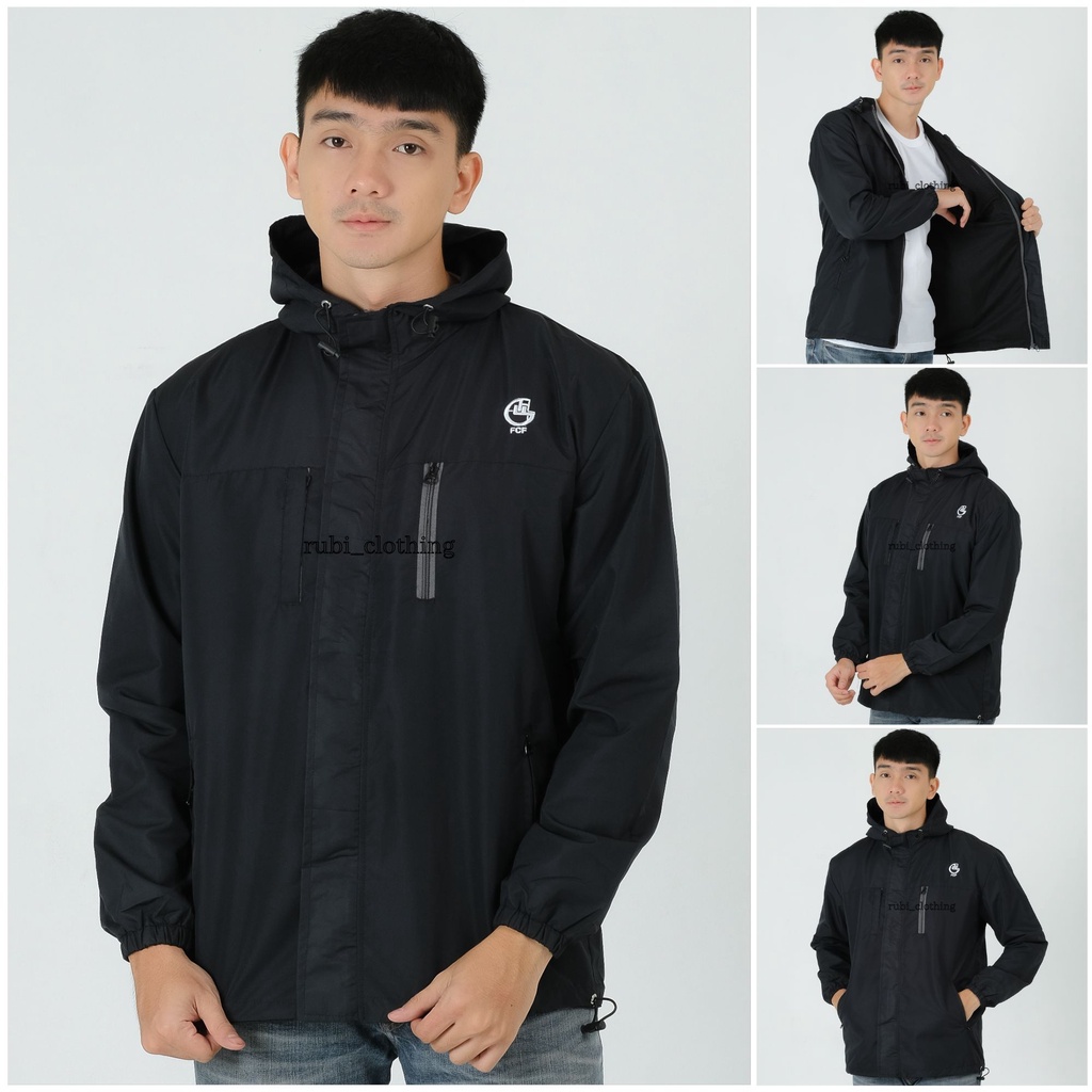 Jaket Parasut Pria Waterproof  Original FCF size M L XL XXL / Jaket Pria Musim Dingin Jumbo Anti Air