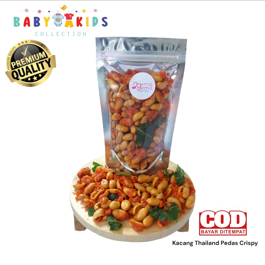 

Snack Kacang Thailand Pedas Crispy Daun Jeruk Kacang Crispy Homemade Kualitas Premium