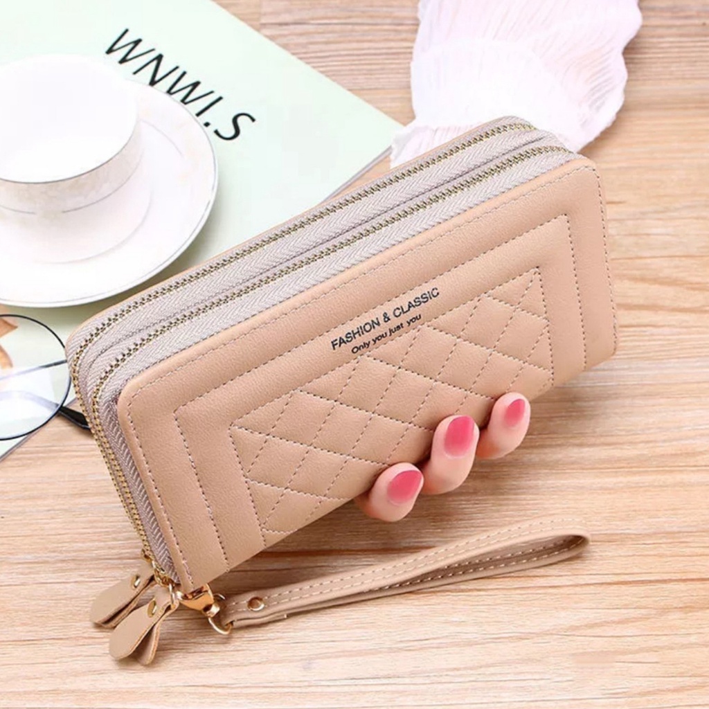 DISKON DOMPET WANITA MODEL CLASSIC / DOMPET WANITA KEKINIAN / DOMPET POUCH WANITA / DOMPET PANJANG