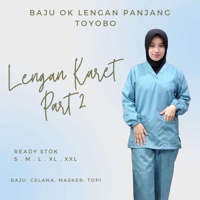 Baju OK OKA dokter jaga perawat petugas medis lengan PANJANG KARET