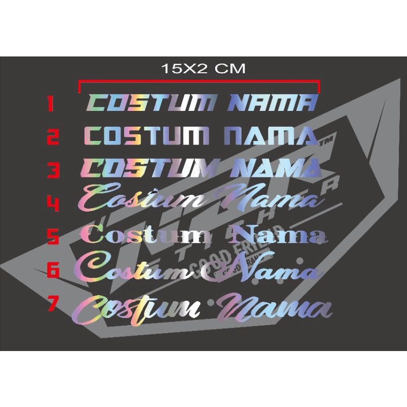 pesan stiker nama