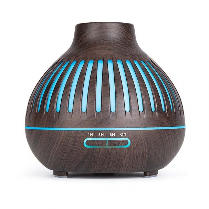 876 H53 - Wooden Humidifier Aroma Diffuser 7 Color LED Light - 400ML