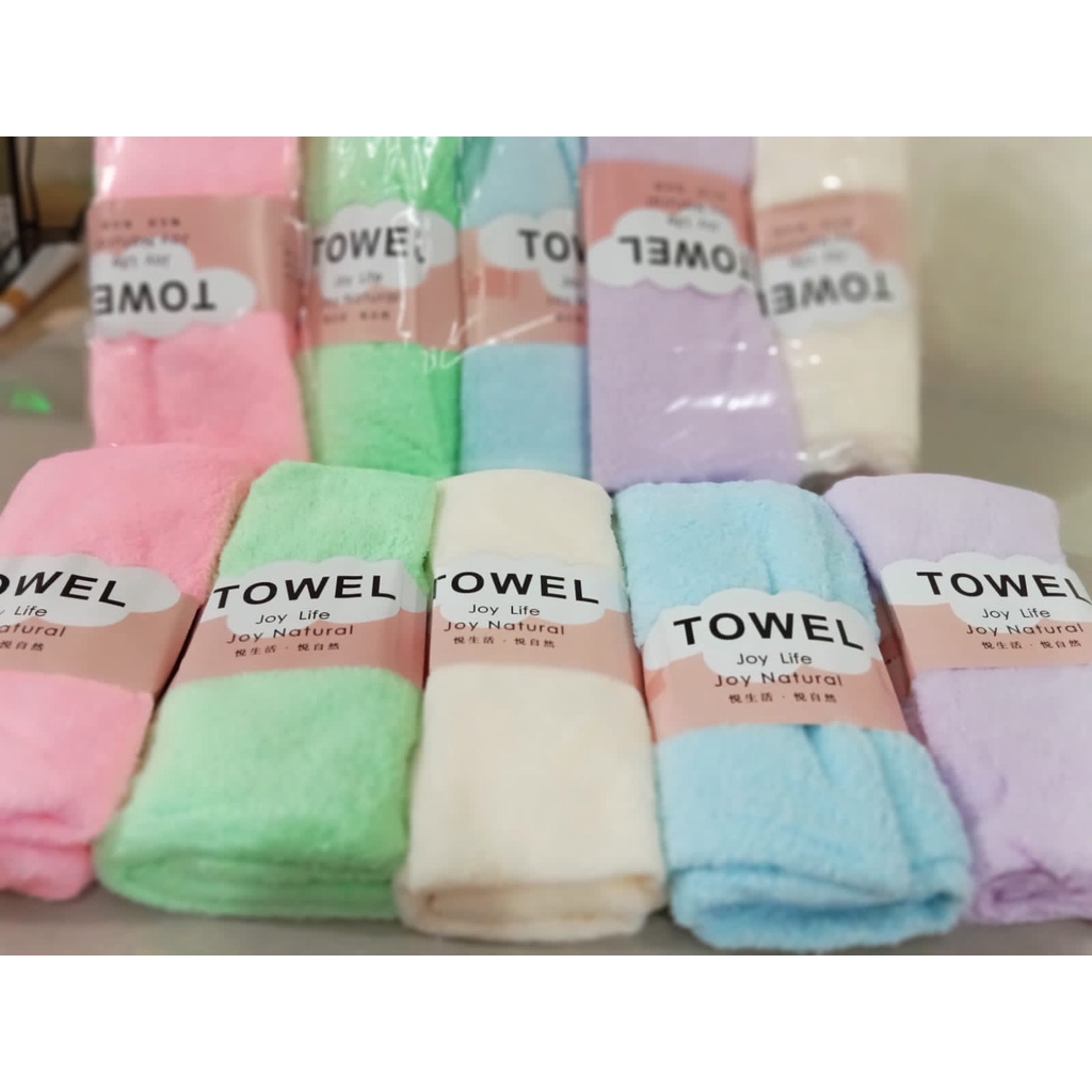 (COD)Handuk Mandi Microfiber Bulu Premium 35 x 75 cm Handuk Muka Super Nyerap Air Tebal