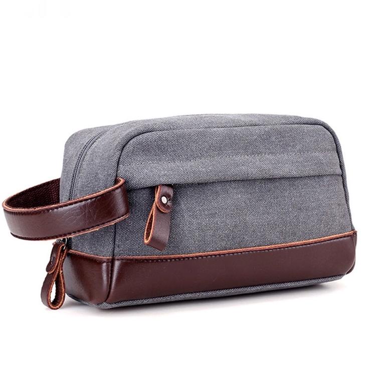 Sale Tas Tangan Kanvas Pria Clutch Pouch Bag Canvas Handbag 1279