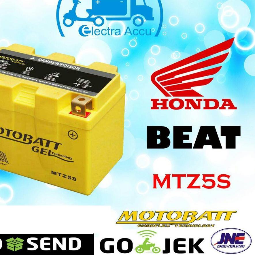 Ready Stock Aki Motor Honda Beat MTZ5S Motobatt Aki Kering