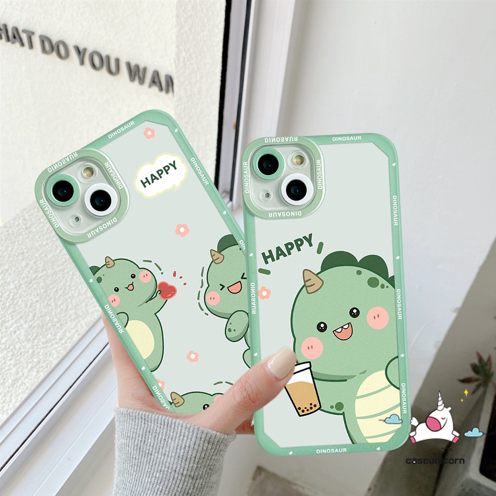 Redmi A110 9 9T 9C 10A 10C 9A Note 11 10 11s 10s 9 11Pro Plus 8 9 9Pro 9s 10Pro Max POCO X3 Pro F4 M3 X3 NFC Dinosaurus Lucu Kartun Teh Susu Soft TPU Ange Eyes Case