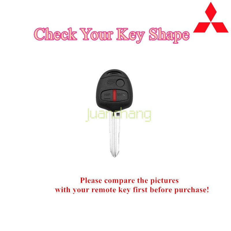 Sarung Kunci Mobil Mitsubishi Key Cover Key Holder Kulit Remote Fob Case Untuk Mitsubishi Lancer EX Evolution Outlander Pajero Sport/Trinton ASX Galant Pajero Grandis Mirage Remote Aksesoris Kunci Mobil