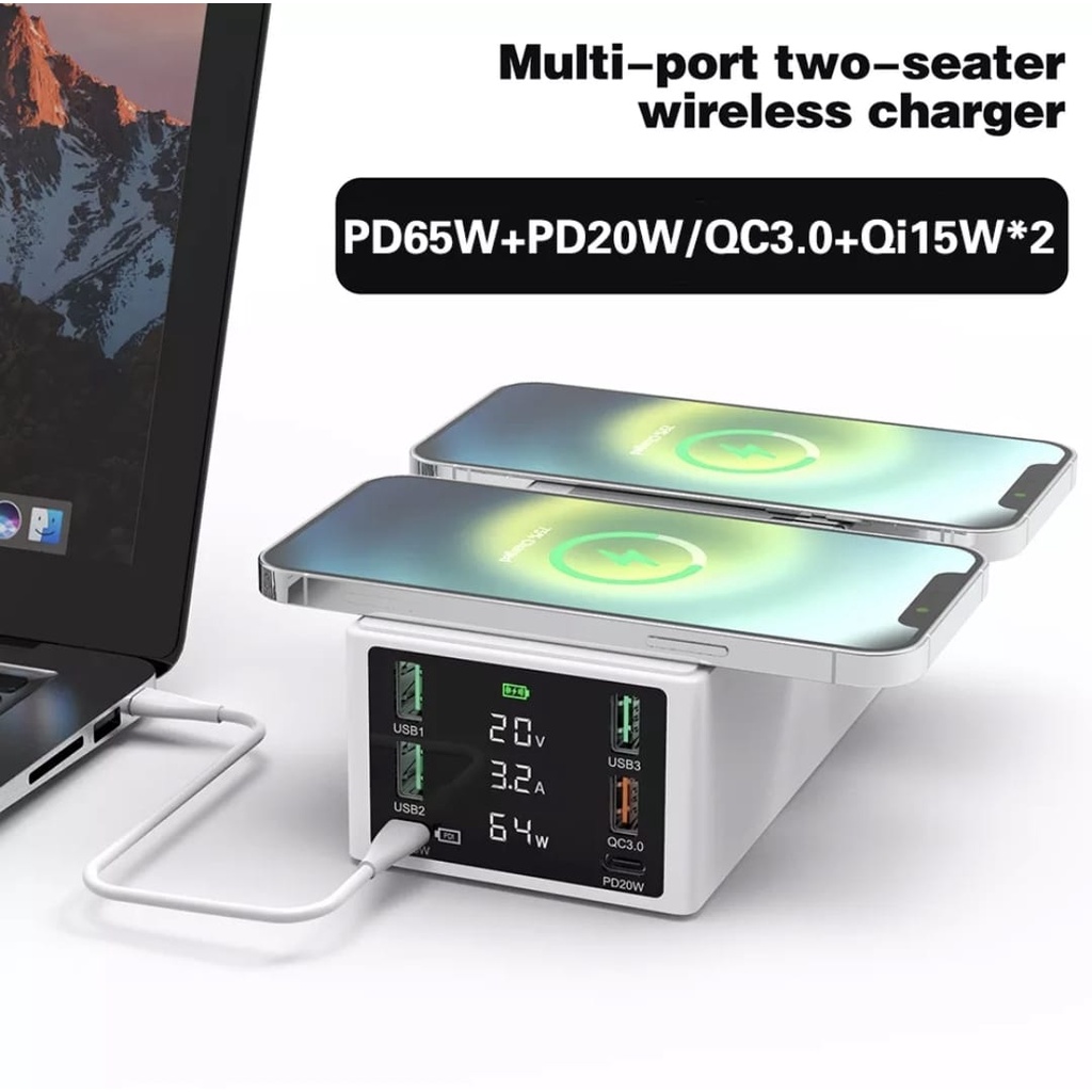 Fast charger 150w Dual Dock wireless Qc 3.0 Laptop 65w Tablet Pad tws