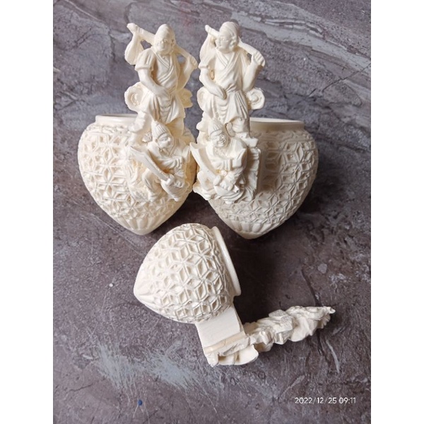 Cepuk Cangkir Mangkok Pakan Burung Anis/Murai Motif Dewa