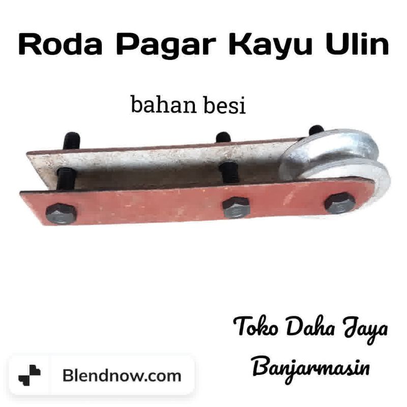 Roda Besi untuk pagar kayu ulin