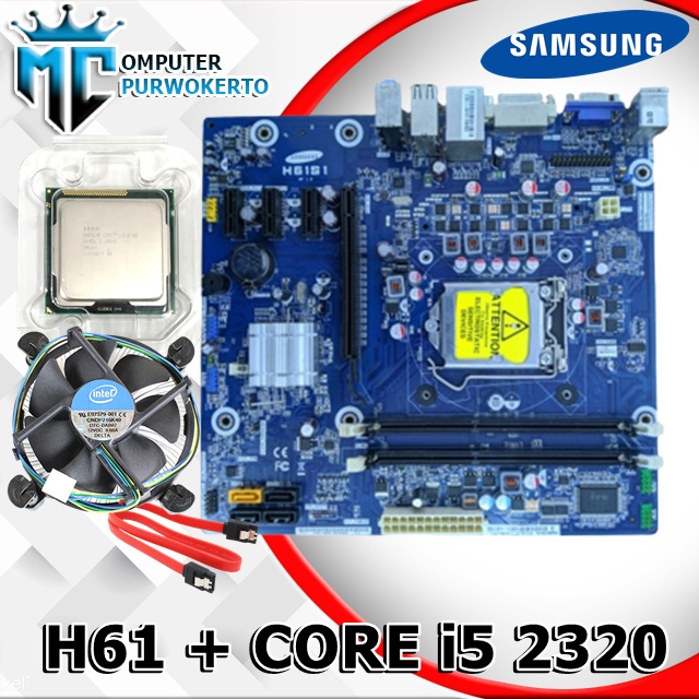 Paket Mainboard H61 Samsung Dan Processor I5 2320 Soket 1155