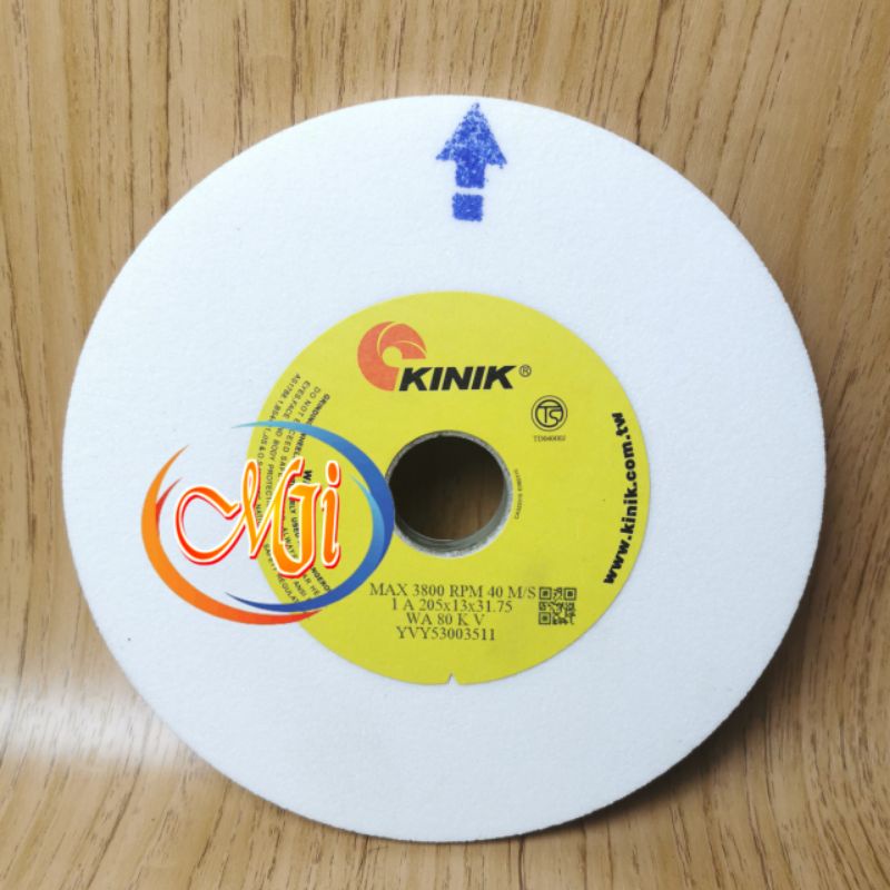 Batu Gerinda Duduk 8 inch Batu Gerinda Asah Poles 205×13×31.75 Grit 80