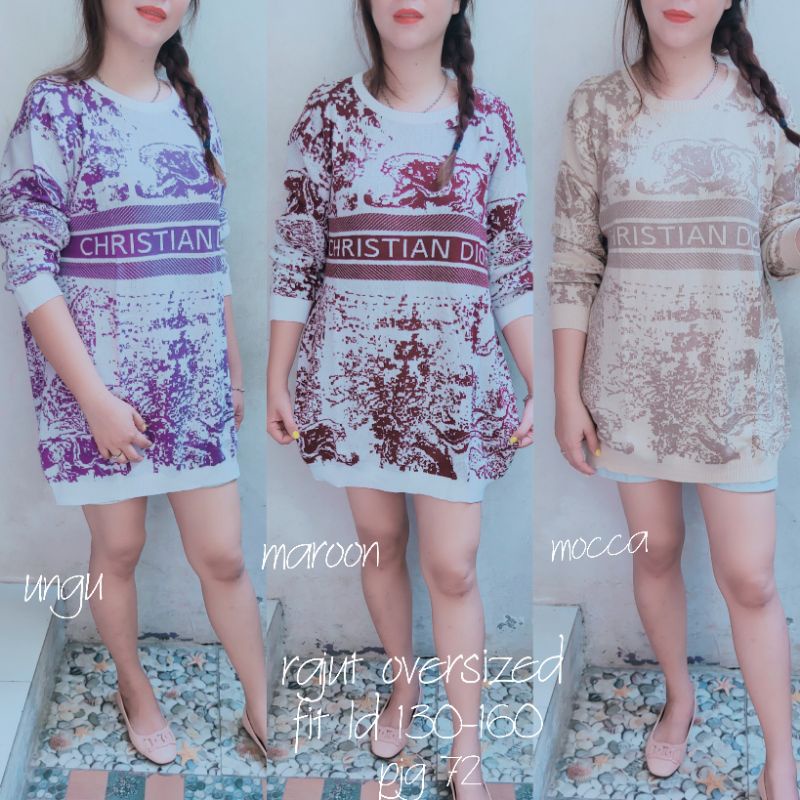 blus bigsize rajutan atasan jumbo wanita
