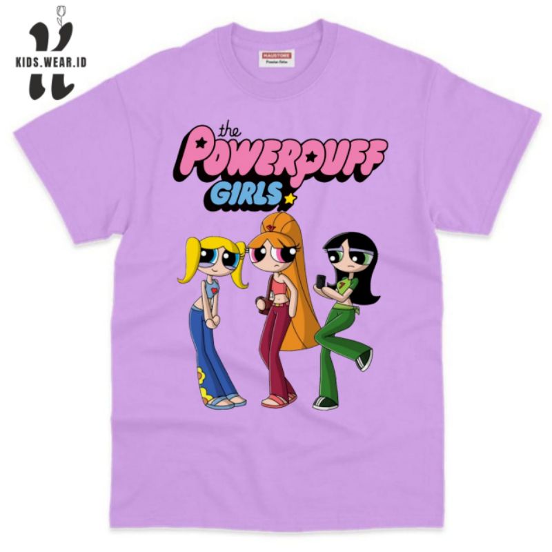 baju anak kaos anak Powerpuff girls atasan anak free nama