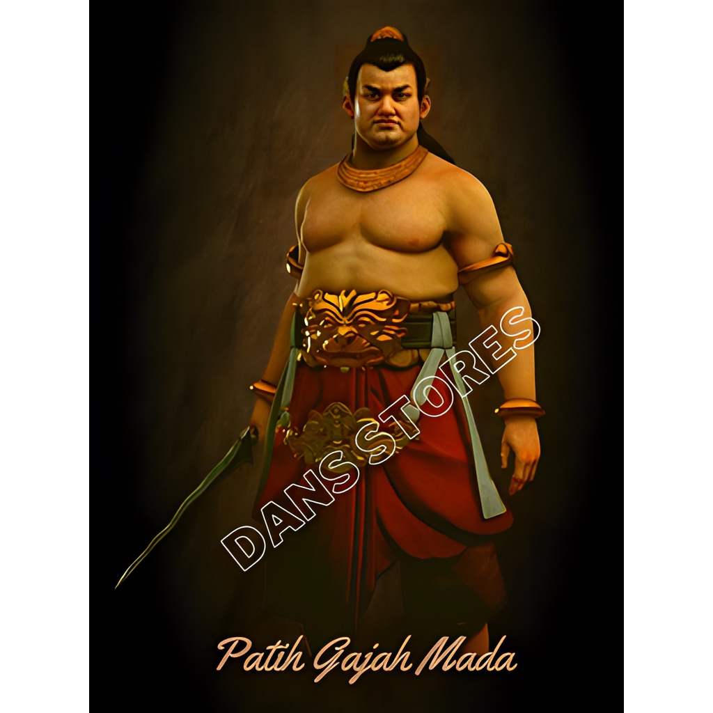 Jual Poster Patih Gajah Mada Hiasan Dinding Untuk Pajangan atau Wall