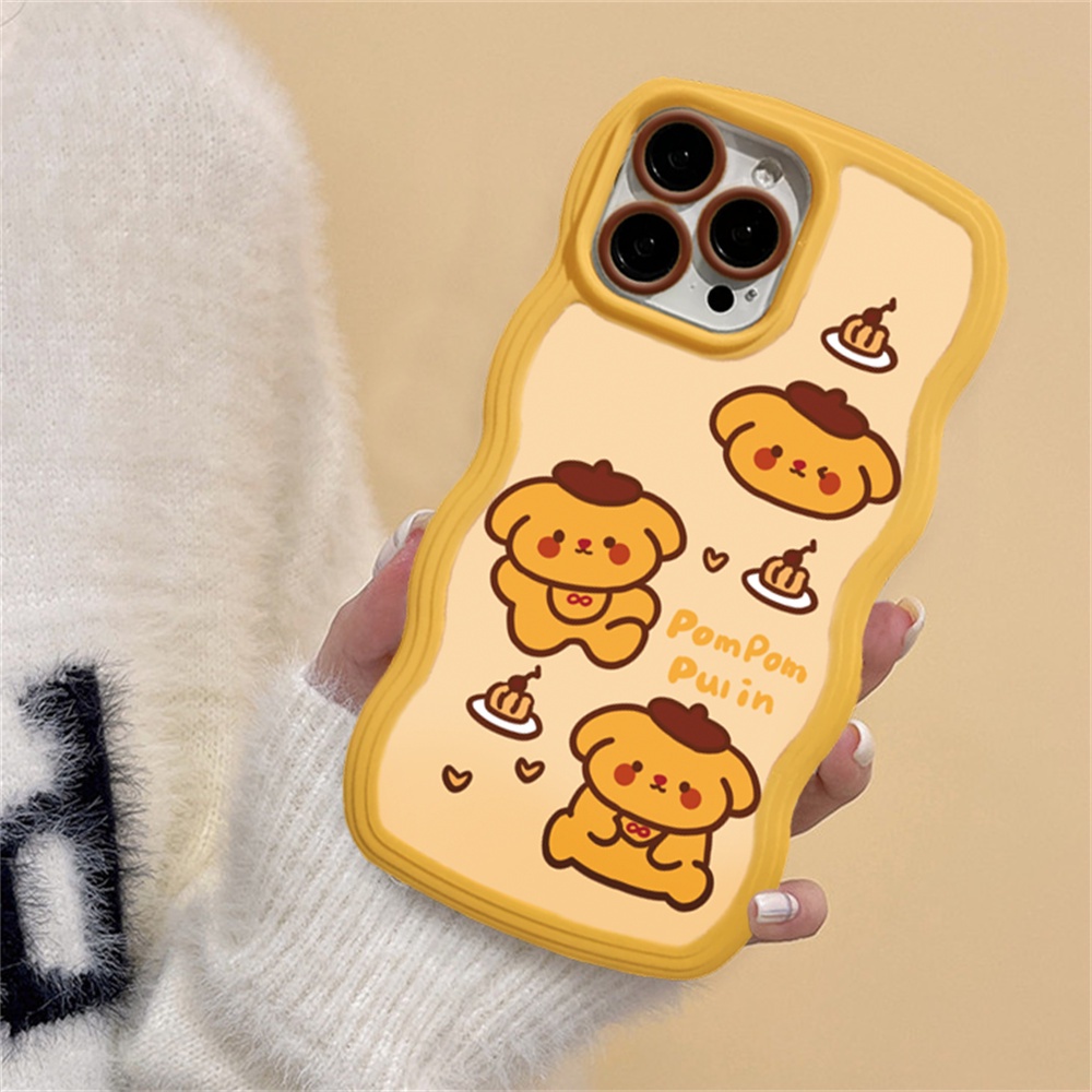 Kartun soft Case OPPO A57 2022 A17 A16 A16K A77S A15 A54 A53 A12 A5S A7 A3S A11k A31 A52 A92 A94 A93 A37 F9 A1K A76 Cute Pom Pom Purin Dan Pochacco Wave Edge TPU Phone Case Cover