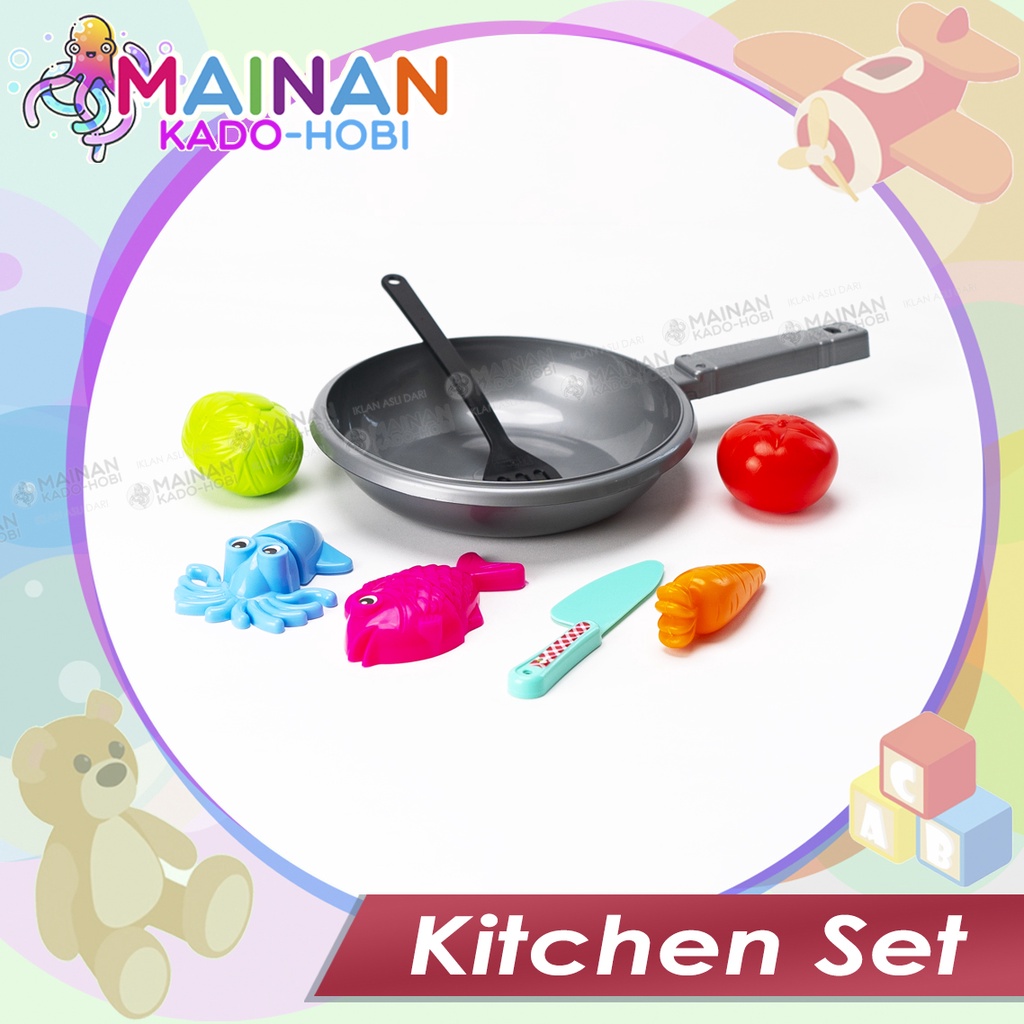 MAINAN ANAK PEREMPUAN SET KITCHEN ALAT MASAKAN DAPUR MAKANAN