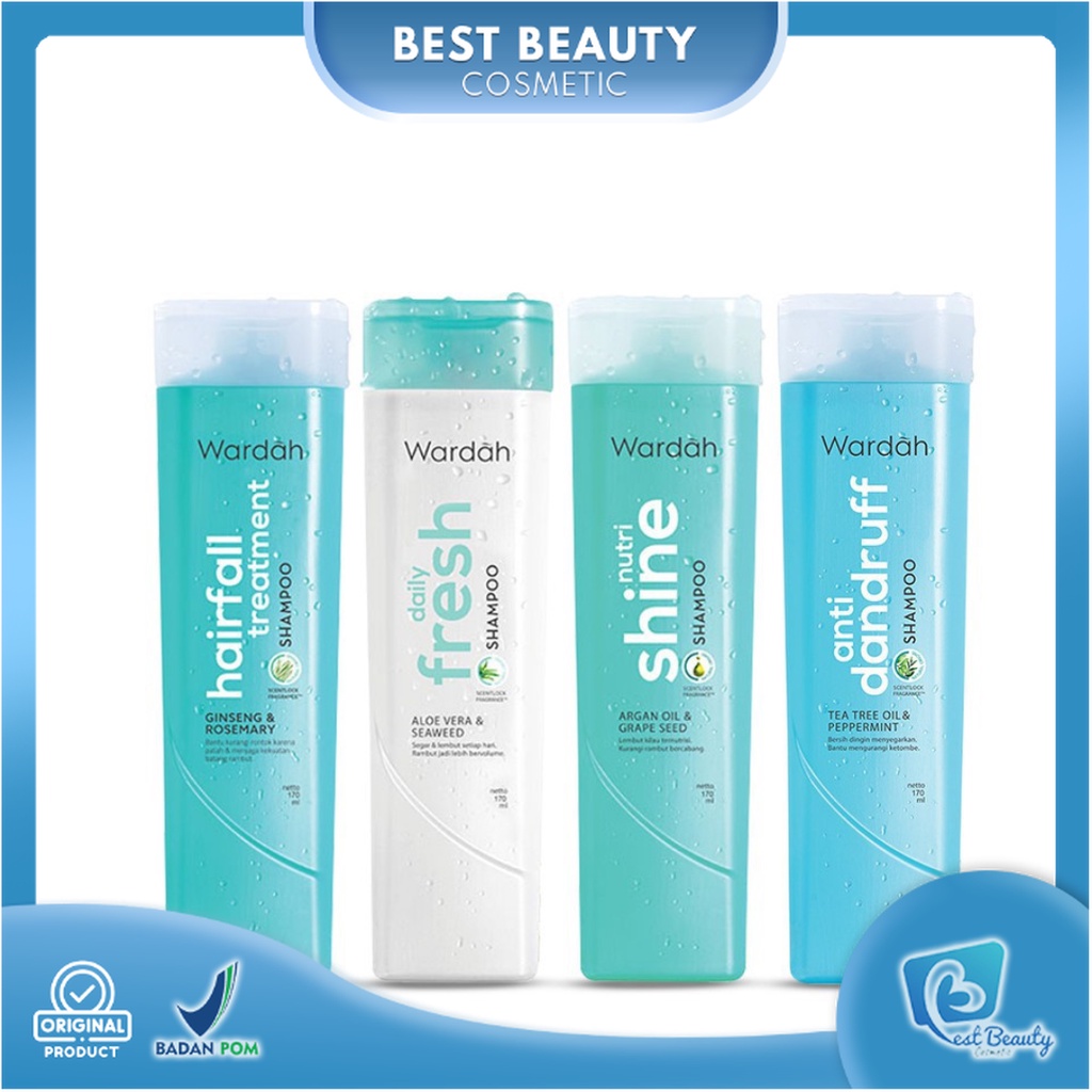 ★ BB ★ Wardah Shampoo Daily Fresh Aloe Vera &amp; Seaweed | Dandruff | Nutri Shine | Hairfall
